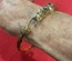 Thick Gold Bracelet, Elephant theme, trunks are the clasp