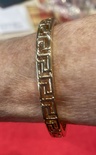 Thick Gold Bracelet, Greek Theme, with clasp