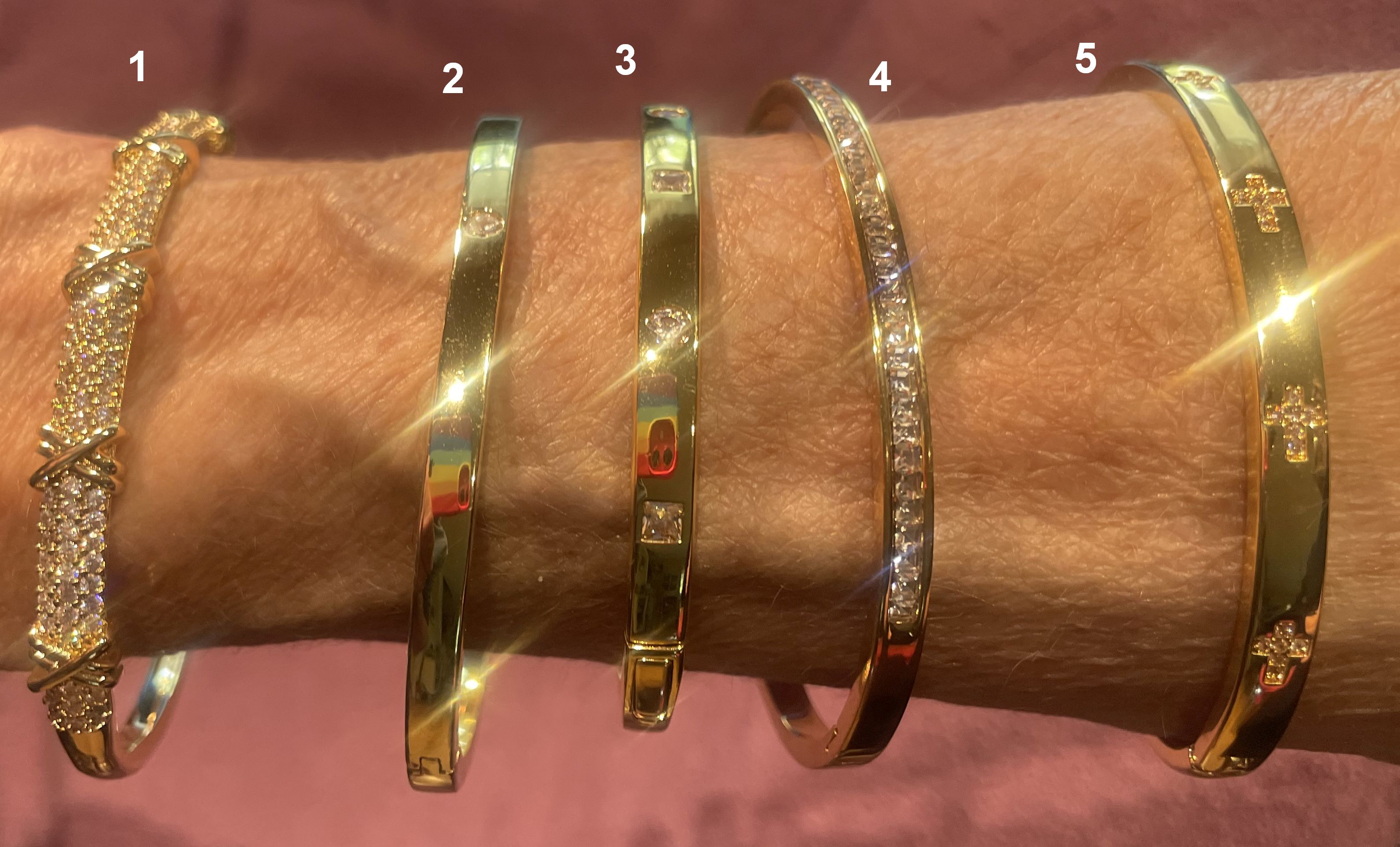 Gold Bracelets, Beautiful and Glistening